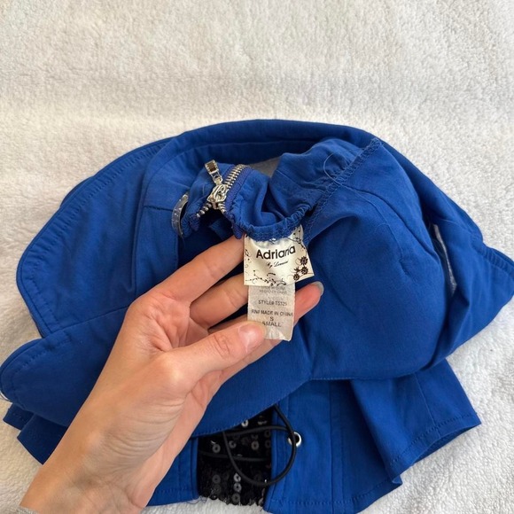 vintage Y2k fitted blue sequin blue corset halter top - Picture 4 of 4